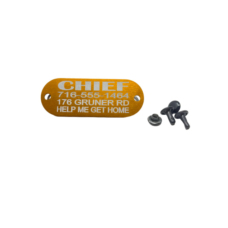 Rivet-On Pet ID Tag